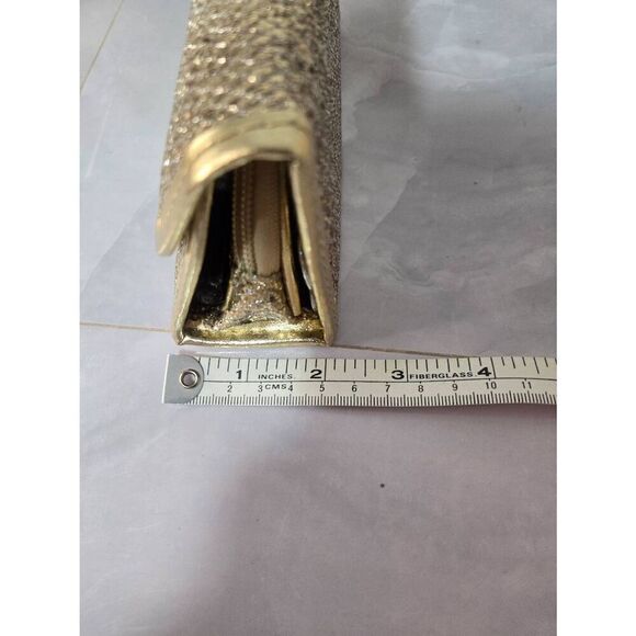 Womens Gold Sequined Travel Makeup And Grooming Accessories Case. - Picture 11 of 11